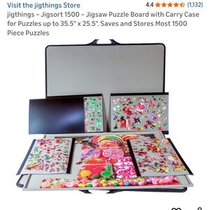 Portable Puzzle Board Case with Colorful Candy Puzzle